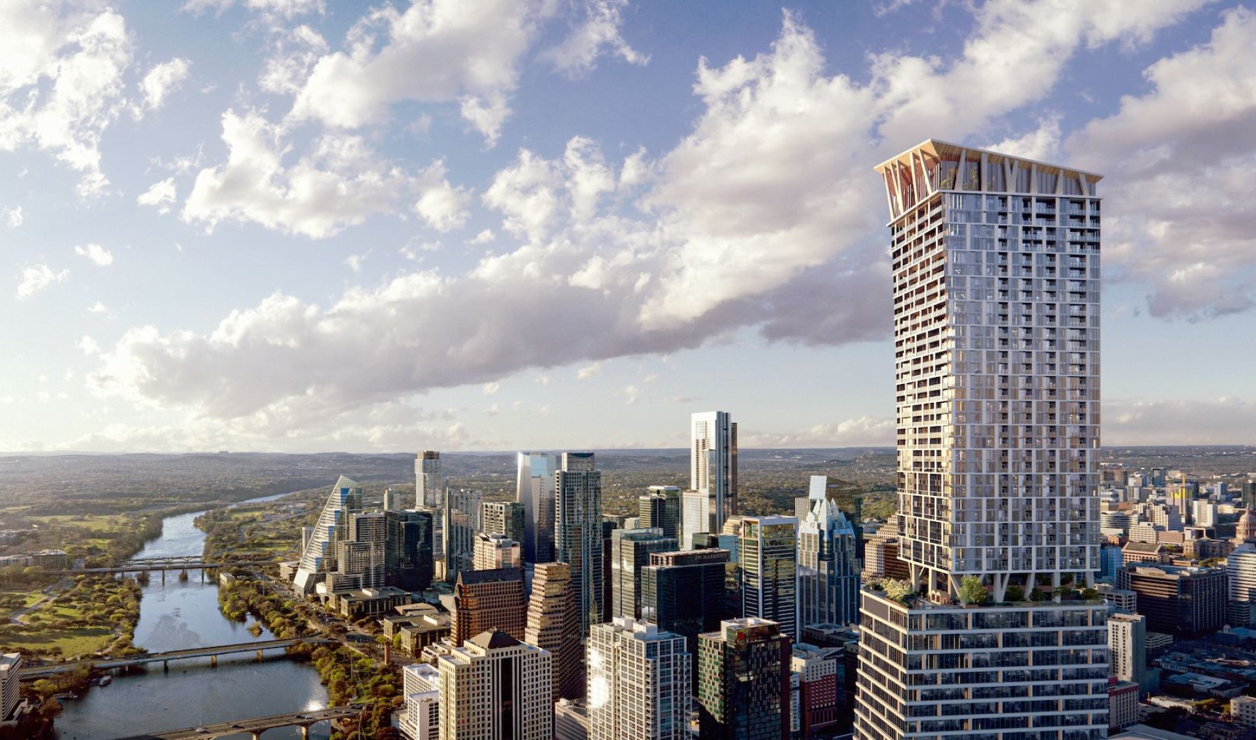 a city with many buildings