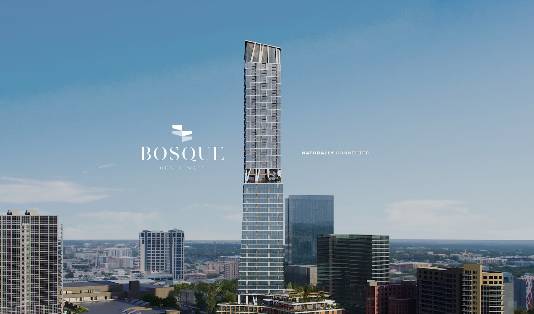 a tall building in a city